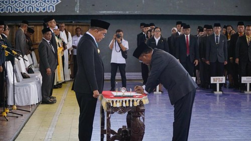 Suasana saat pelantikan 617 pejabat lingkup Pemprov NTT, oleh Gubernur NTT Melki Laka Lena.