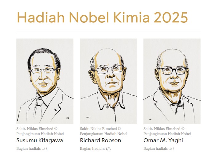 Peraih Hadiah Nobel Kimia 2025.