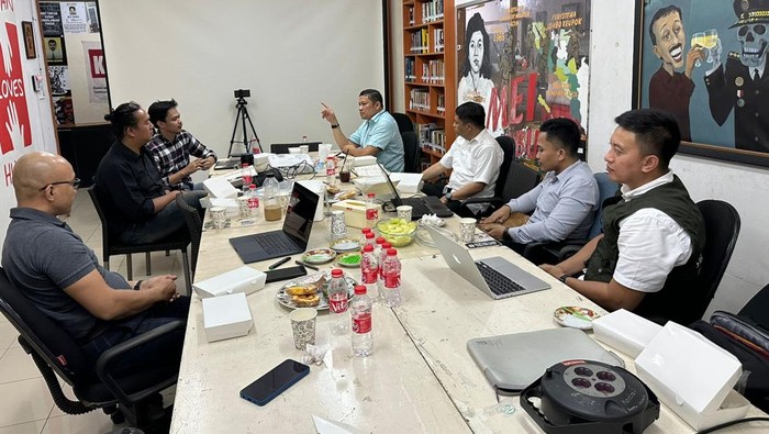 Perkumpulan Doktor Ilmu Kepolisian Indonesia (DIKPI) bertemu dengan Sekretariat Komisi untuk Orang Hilang dan Korban Tindak Kekerasan (KontraS). (Dok istimewa).
