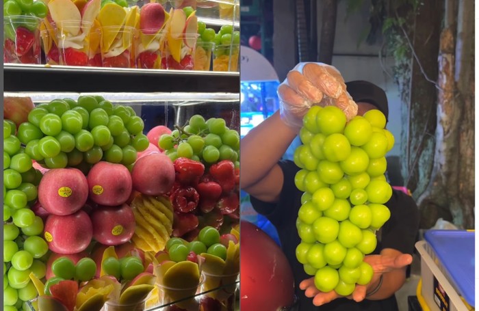 Viral Rujak Kaki Lima Isi Anggur Muscat.