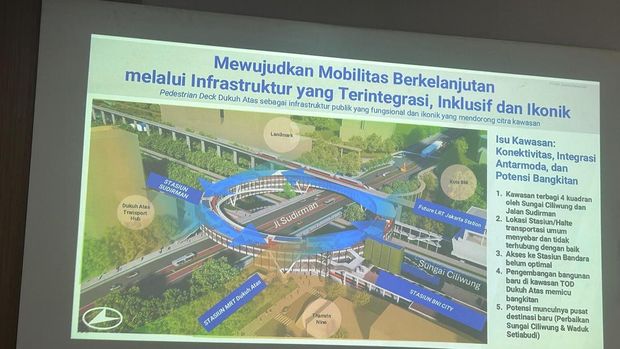 Desain jembantan cincin donat di Dukuh Atas oleh MRT Jakarta