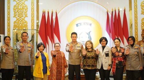 Kapolda Bali Irjen Daniel Adityajaya menerima kunjungan Tim Visitasi Nominator Male Award in Support of UN HeForShe Movement. (Foto: Dok. Polda Bali)