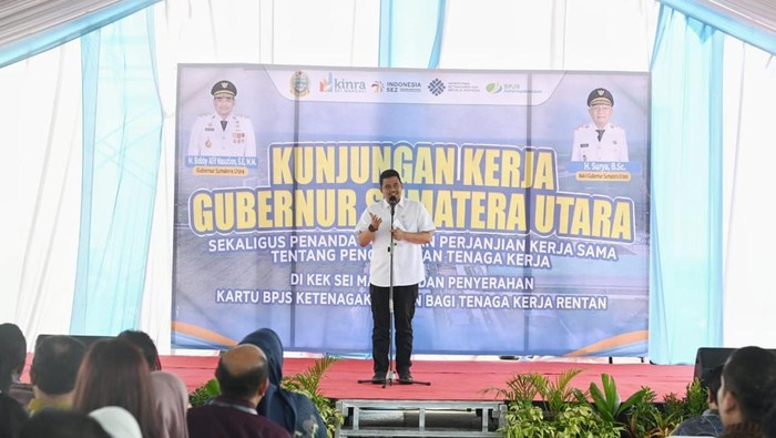 Keterangan foto: Gubsu Bobby Nasution di KEK Sei Mangkei (Dok Diskominfo Sumut)
