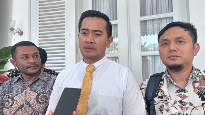 Kuasa Hukum Pedagang, Gugum Ridho Putra (Brigitta Belia/detikcom)