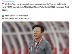 Meme Timnas Tersungkur Hadapi Arab Saudi, Sabar Ya!