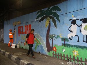 Mural Hijau Hiasi Tanah Abang Jakpus