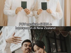 Viral Pasangan Menikah Sederhana di KUA, Bulan Madunya ke New Zealand