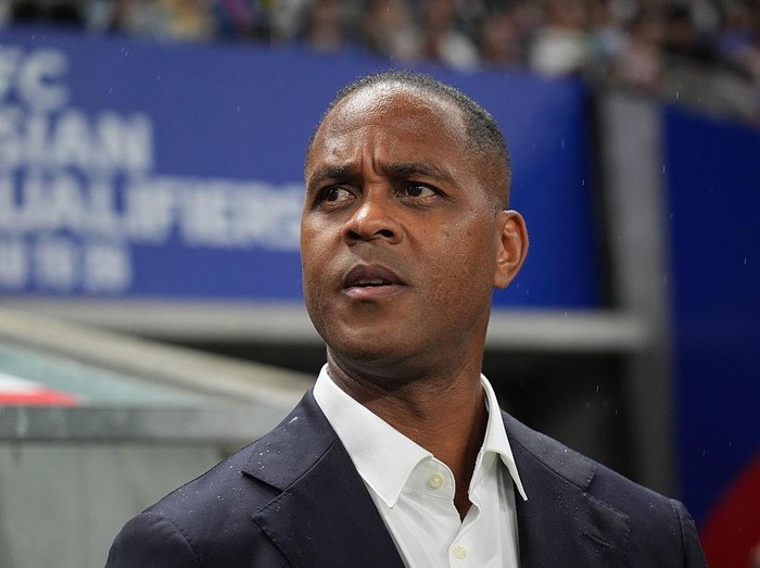 SUITA, JAPAN - JUNE 10: Indonesia head coach Patrick Kluivert looks on prior to the FIFA World Cup Asian Third Qualifier Group C match between Japan and Indonesia at Panasonic Stadium Suita on June 10, 2025 in Suita, Osaka, Japan. (Photo by Etsuo Hara/Getty Images)