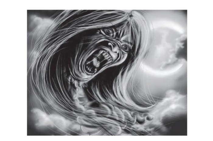 Potret ilustrasi kuyang. Foto: tangkapan layar buku Kumpulan Kisah Nyata Hantu di 13 Kota oleh Argo Wikanjati (2019)