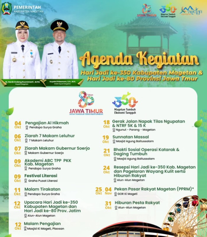 Rangkaian hari jadi ke-350 Kabupaten Magetan.