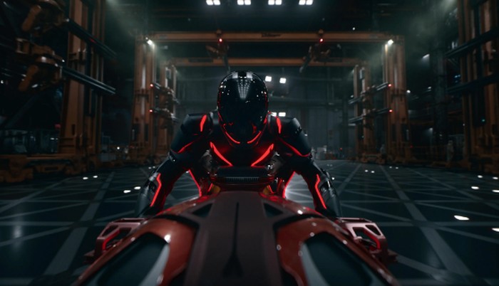 Cuplikan adegan dalam film Tron: Ares (2025).