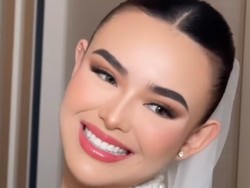 SAH! Anggunnya Amanda Manopo dalam Gaun Pengantin Putih Menyapu Lantai