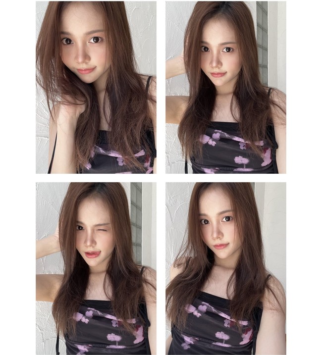 Penggemar akhirnya membandingkan foto selfie Carmen Hearts2Hearts sebelum dan sesudah debut. Meski sama-sama diambil di Bali, Carmen Hearts2Hearts terlihat semakin putih dan charming bak beda orang. Foto: dok. Weverse Carmen Hearts2Hearts