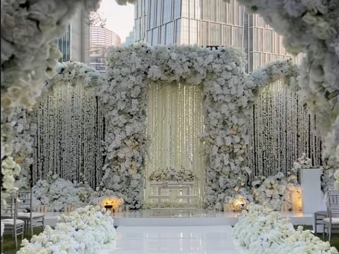 Dekorasi pernikahan Amanda Manopo