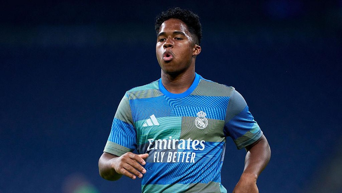 Endrick jarang bermain untuk Madrid musim ini. Foto: Getty Images/Diego Souto