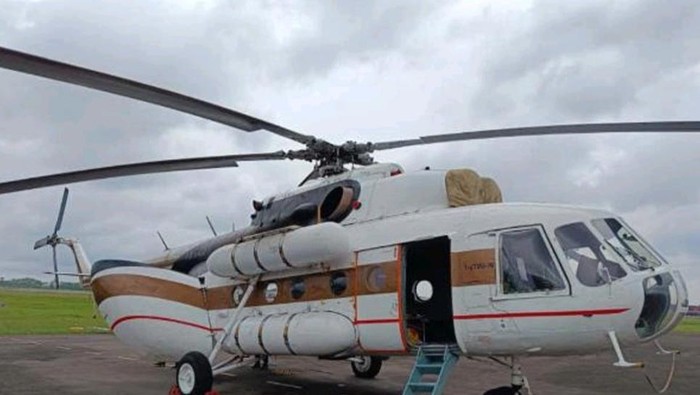 Helikopter bantuan dari BNPB untuk penanganan karhutla Sumsel.