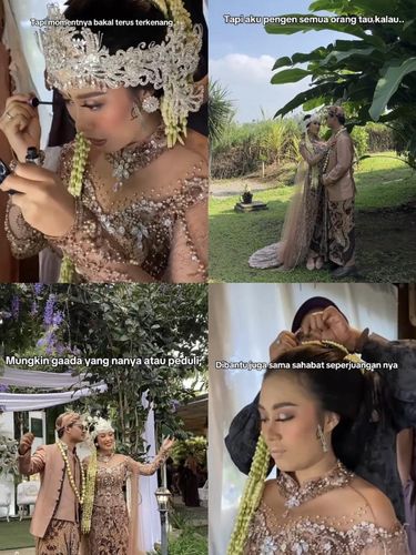 Wanita ini mengunggah video ibunya yang merias wajahnya di hari pernikahan. Postingan tersebut langsung viral di media sosial.