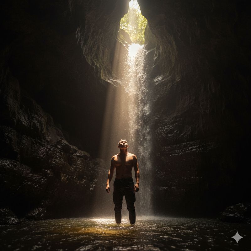 Ilustrasi air terjun (Gambar yang disajikan dalam artikel ini bukanlah foto asli hasil pemotretan, melainkan kreasi visual yang sepenuhnya dihasilkan oleh kecerdasan buatan Gemini AI)