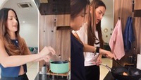 Dari tak bisa masak hingga kini mulai jago, Nia merasa bangga bisa menyajikan makanan hasil tangannya sendiri untuk keluarga tercinta. Foto: Instagram/@niaramadhani
