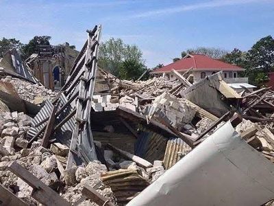 Penampakan Bangunan Hancur Akibat Gempa M 7,4 di Filipina
