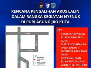 Hindari Macet! Ada Rekayasa Lalin di Denpasar Saat Upacara Nyenuk Besok