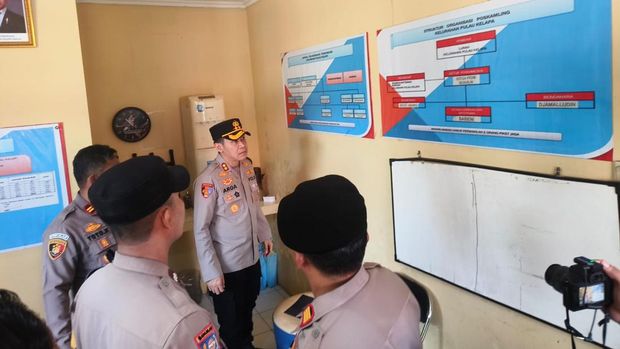 Polres Kepulauan Seribu mengecek Satkamling untuk Jaga Jakarta.