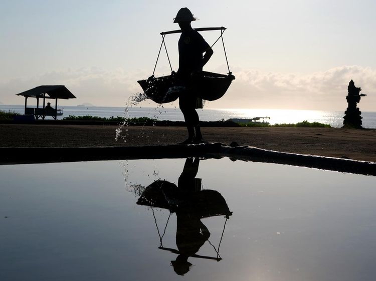Puncak Musim Panen, Petani Bali Gencar Produksi Garam Tradisional