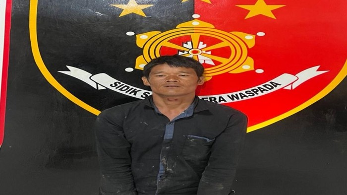 Tampang Rozali, tersangka pembacokan terhadap istrinya sendiri di Musi Rawas
