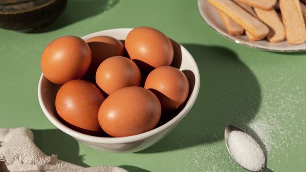 Telur Ayam Telur ayam di dalam mangkok