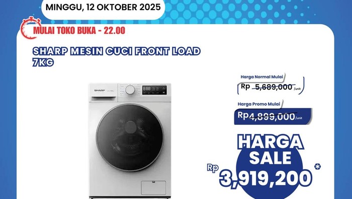 Transmart Full Day Sale mesin cuci