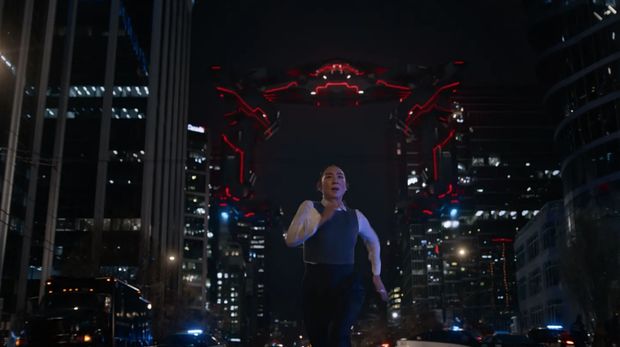 Cuplikan adegan dalam film Tron: Ares.