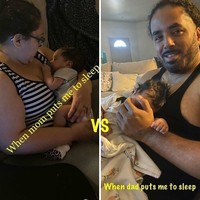 Foto Kocak Pengasuhan Ibu Vs Ayah