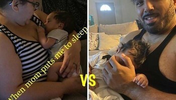 Foto saat ibu dan ayah menidurkan anaknyaFoto: Boredpanda