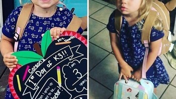 Perbedaan saat ibu vs ayah mengantar sekolah. Foto: Boredpanda