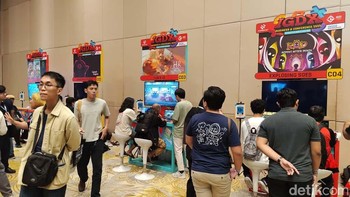 Selama acara, para pengunjung dapat menjajal game-game buatan developer Indonesia yang sangat berkualitas. Foto: Panji Saputro/detikINET