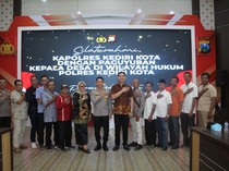 Kapolres Kediri Kota Silaturahmi dengan Paguyuban Kades, Ini yang Dibahas