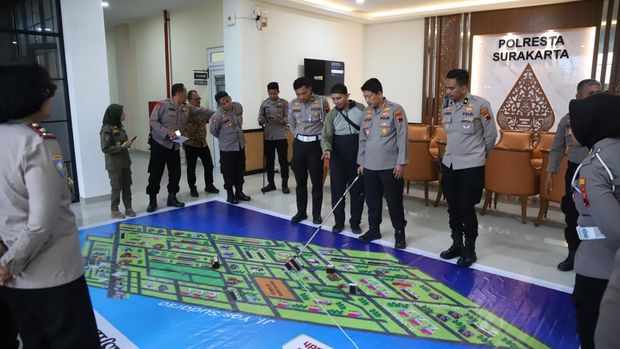Polresta Surakarta persiapan untuk pengamanan Haul Habib di Pasarkliwon, Sabtu (11/10/2025).