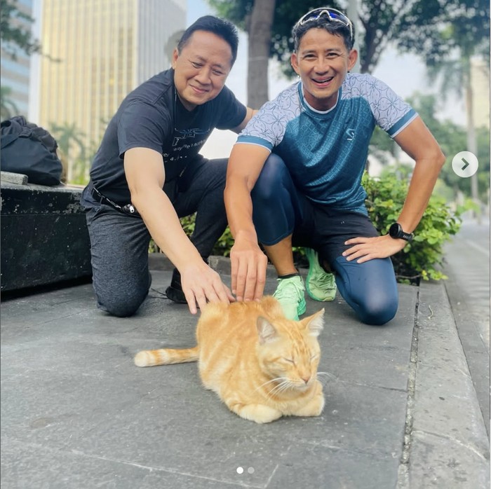 Sandiaga dan Kucing Oren yang jadi destinasi wisata di FX Sudirman.