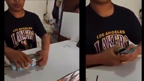 Tangkapan layar aksi curang pegawai money changer di kawasan Ubud, Bali, yang viral di media sosial. (Foto: Tangkapan layar Instagram @hello_gianyar)