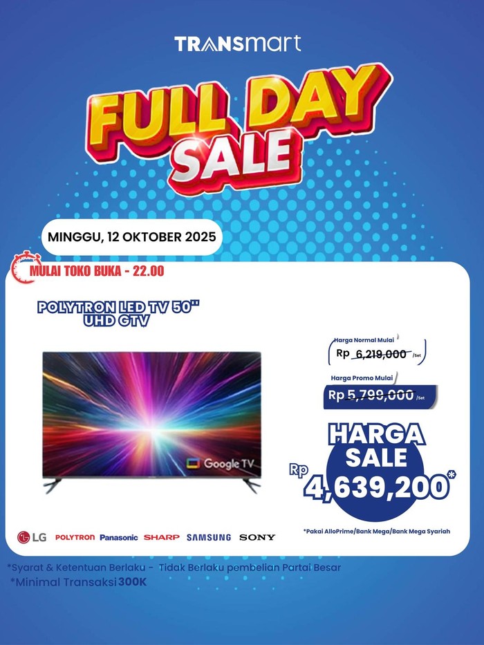 Transmart Full Day Sale 12 Oktober 2025