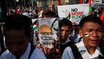 Ribuan Warga Turun ke Jalan Dukung Palestina