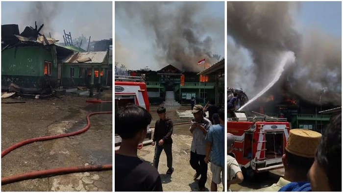 Gedung MTs di Pesisir Barat ludes terbakar