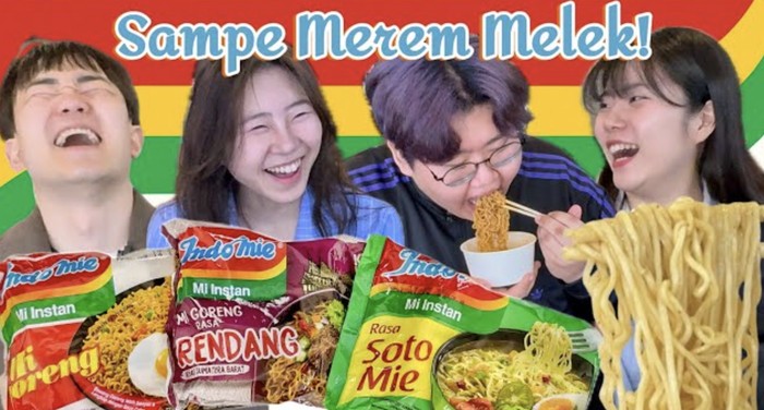 Orang Korea Cobain Indomie Rendang dan Soto Mie, Doyan atau Kapok?