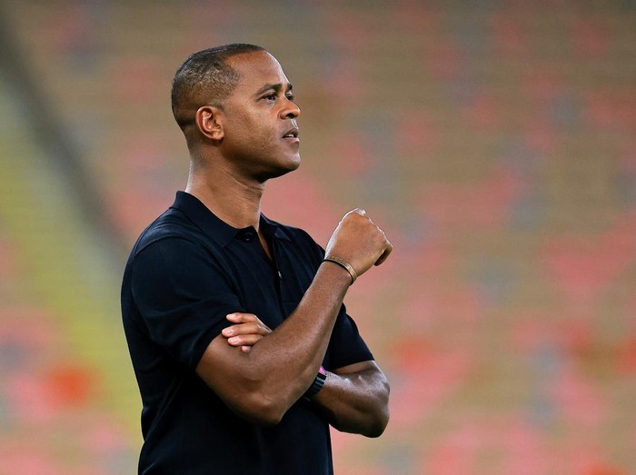 Soccer Football - FIFA World Cup - AFC Qualifiers - Group B - Iraq v Indonesia - King Abdullah Sport City, Jeddah, Saudi Arabia - October 11, 2025 Indonesia coach Patrick Kluivert REUTERS/Stringer