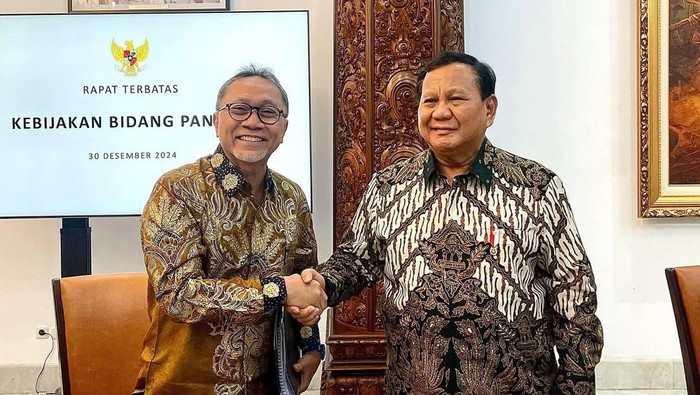 Zulhas bersama Presiden Prabowo