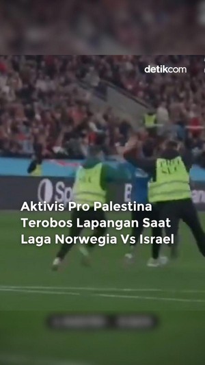 Video: Aktivis Pro Palestina Terobos Lapangan saat Laga Norwegia Vs Israel