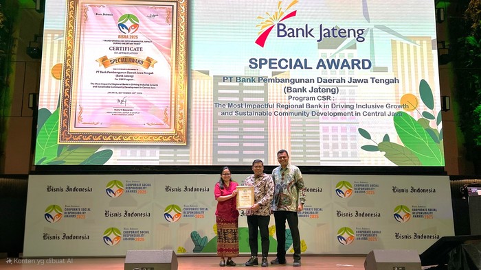 Dorong Pertumbuhan Inklusif, Bank Jateng Raih Special Award BISRA 2025