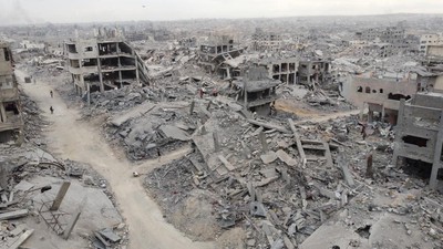 Foto Udara Tunjukkan Wajah Gaza yang Luluh Lantak