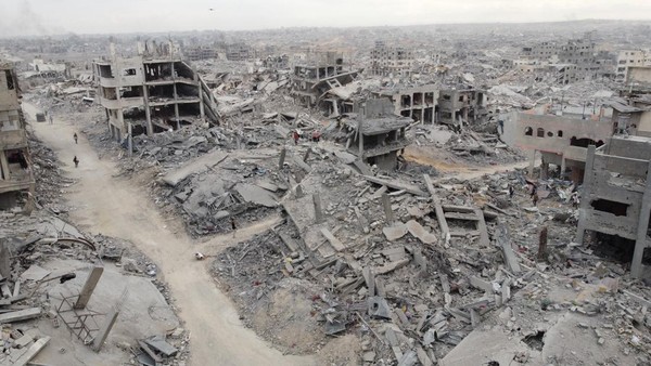 Foto Udara Tunjukkan Wajah Gaza yang Luluh Lantak