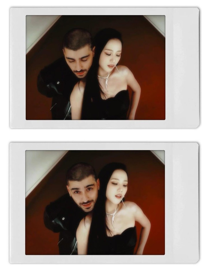 Jisoo dan Zayn Malik di balik layar Eyes Closed.